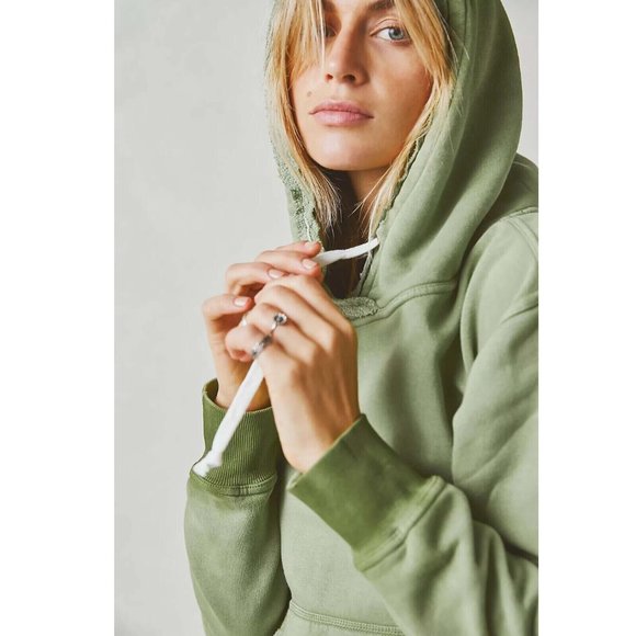 Free People We The Free Zuma Hooded Sweatshirt Top Oversized Ombre XS - Picture 2 of 10